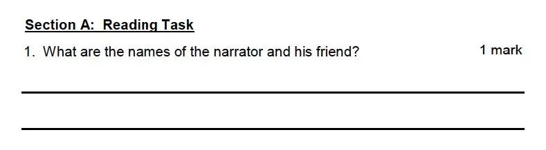 Question Grammar - Leicester Grammar School – 10 Plus English Specimen Paper