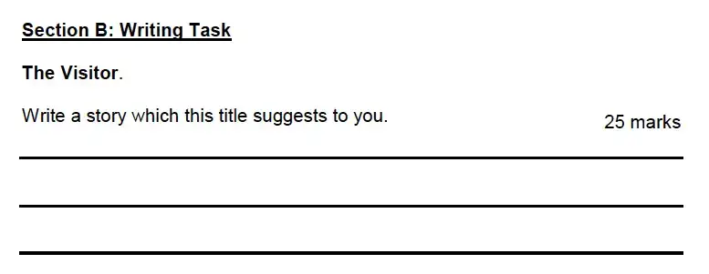 Writing task Grammar - Leicester Grammar School – 10 Plus English Specimen Paper