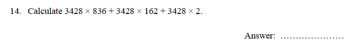 Question 18 - Oundle School – 9 Plus Maths Practice Paper 2014