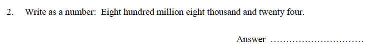 Question 03 - Oundle School – 9 Plus Maths Practice Paper 2014