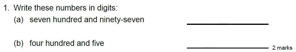 Question 01(a,b) - Stephen Perse School 8 Plus Maths Entrance Paper
