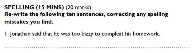 Question Cathedral - Westminster Cathedral Choir School – 8 Plus Specimen English Paper 1