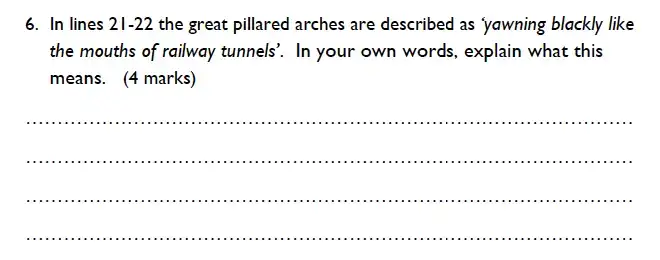 Question Cathedral - Westminster Cathedral Choir School – 8 Plus Specimen English Paper 2