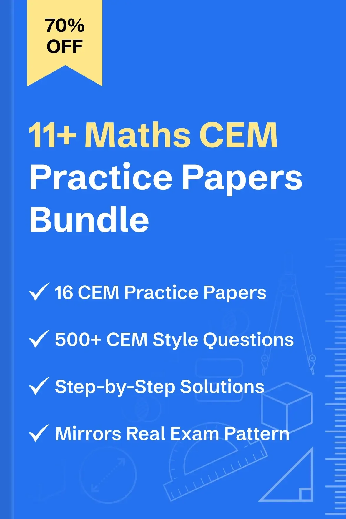 11+ Maths CEM Practice Papers Bundle - image