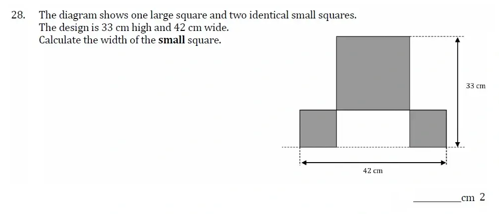 Question 28 - Withington Girls School - 11+ Maths Entrance Paper - 2023
