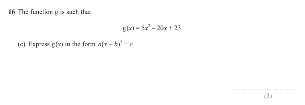 Question 16(c) - Edexcel IGCSE Maths Past Papers - Higher Resit Calculator January 2023 - Paper 1
