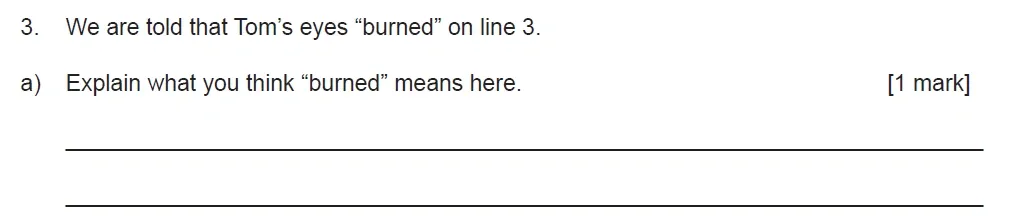 Question 03(a) - Manchestor Grammar School - 11 Plus English Comprehension Entrance Examination - 2020