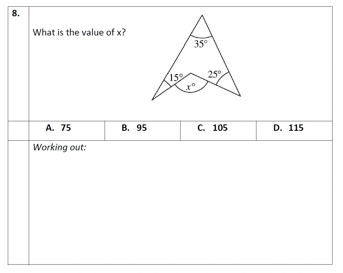 Question 08 - Eltham College - 11 Plus Maths Entrance Exam Paper - 2020