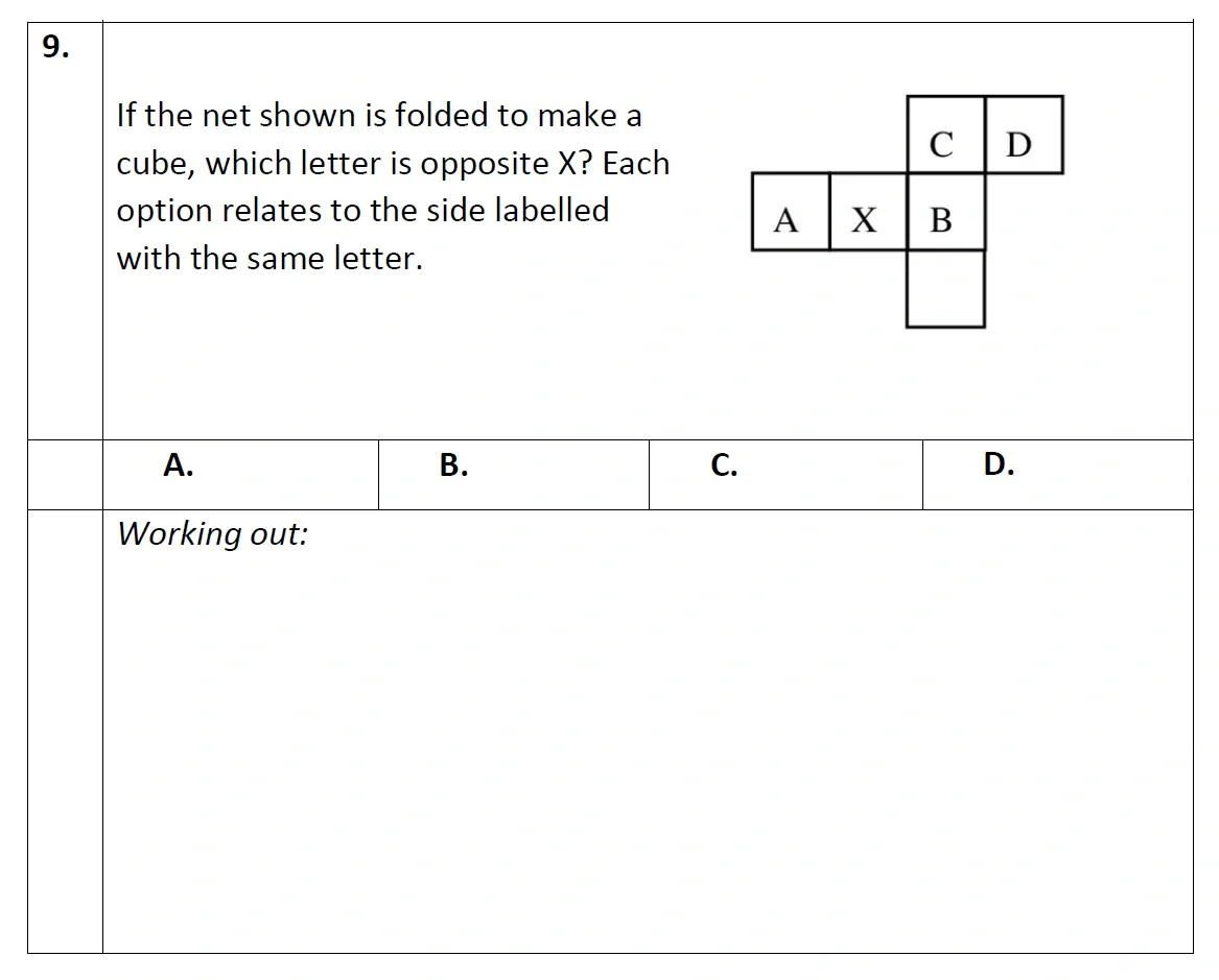 Question 09 - Eltham College - 11 Plus Maths Entrance Exam Paper - 2020