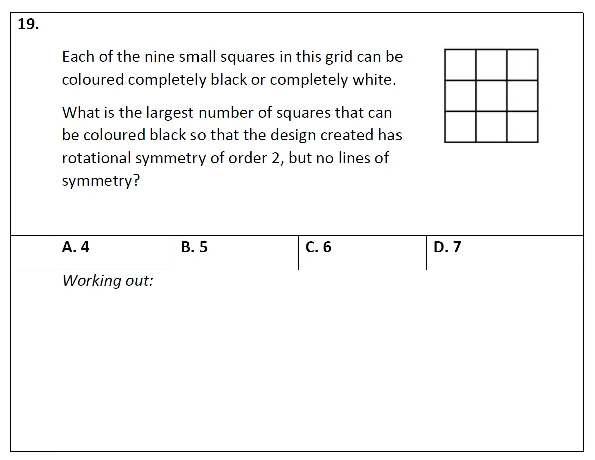 Question 19 - Eltham College - 11 Plus Maths Entrance Exam Paper - 2020
