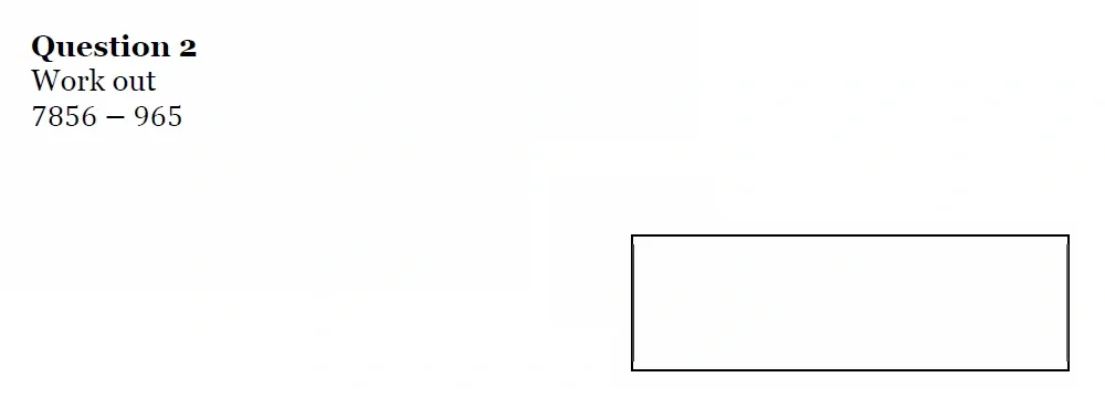 Question 02 - King's High School - 11 Plus Maths Entrance Exam Sample Paper - 2025