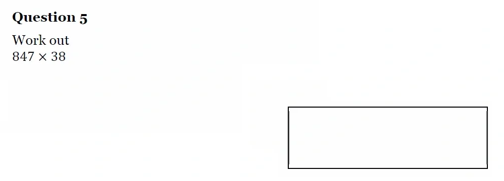 Question 05 - King's High School - 11 Plus Maths Entrance Exam Sample Paper - 2025