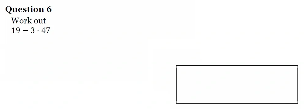 Question 06 - King's High School - 11 Plus Maths Entrance Exam Sample Paper - 2025