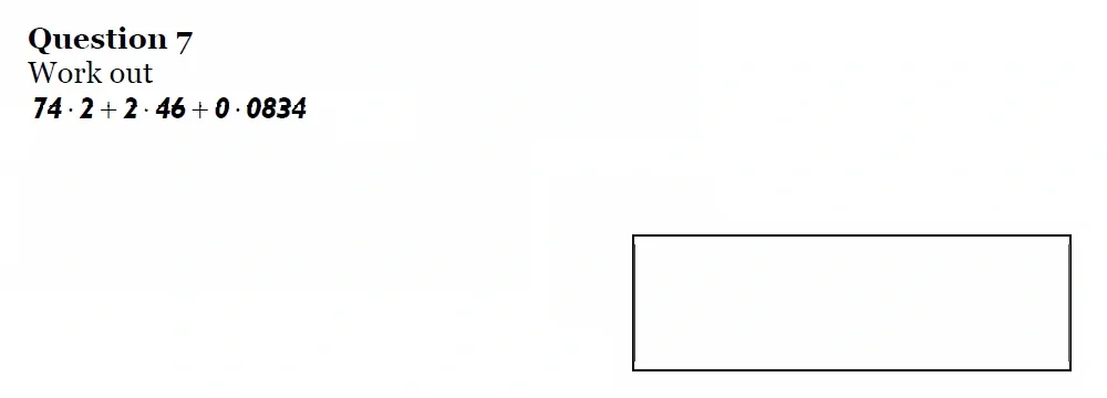 Question 07 - King's High School - 11 Plus Maths Entrance Exam Sample Paper - 2025