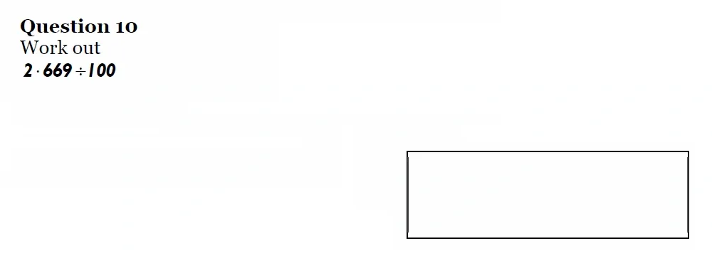 Question 10 - King's High School - 11 Plus Maths Entrance Exam Sample Paper - 2025