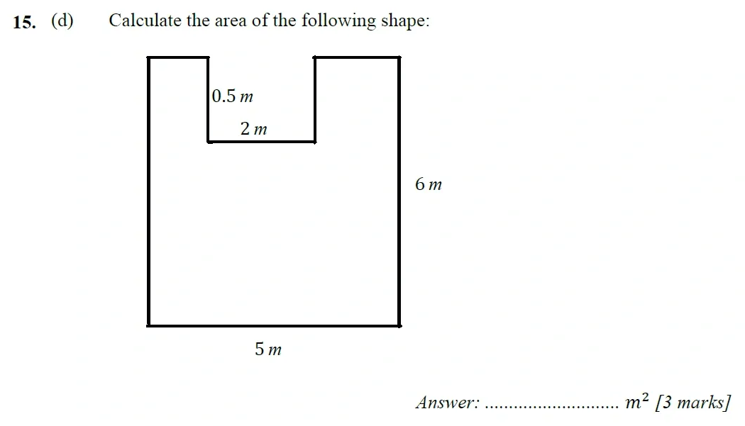 Question 15(d) - Merchant Taylors School - 11+ Maths Specimen Paper 1 - 2025