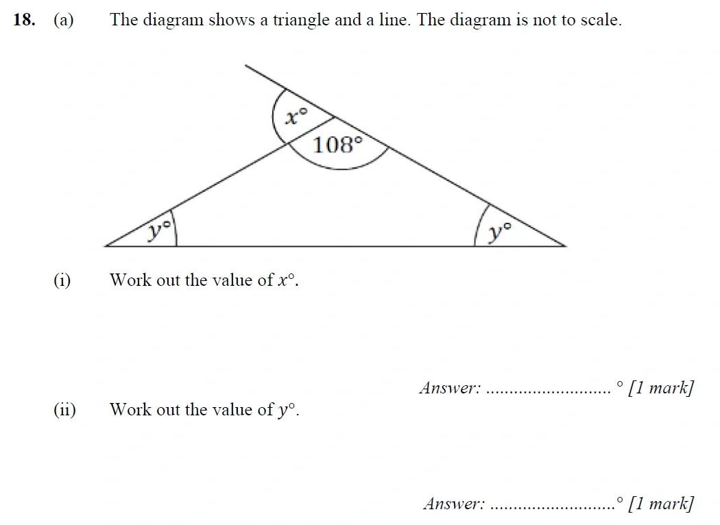 Question 18(a) - Merchant Taylors School - 11+ Exam Maths Specimen Paper 1 - 2026