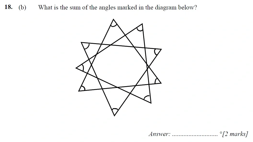 Question 18(b) - Merchant Taylors School - 11+ Exam Maths Specimen Paper 1 - 2026