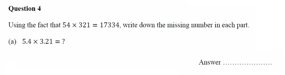 Question 04(a) - Oundle School - 11 Plus Maths Junior Entrance Exam - 2023