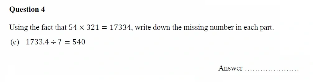 Question 04(c) - Oundle School - 11 Plus Maths Junior Entrance Exam - 2023