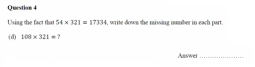 Question 04(d) - Oundle School - 11 Plus Maths Junior Entrance Exam - 2023