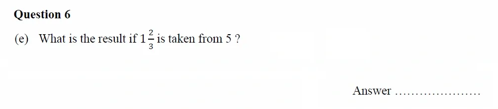 Question 06(e) - Oundle School - 11 Plus Maths Junior Entrance Exam - 2023