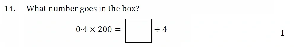 Question 14 - Withington Girls School - 11+ Maths Entrance Paper - 2022