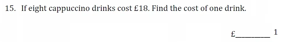 Question 15 - Withington Girls School - 11+ Maths Entrance Paper - 2022