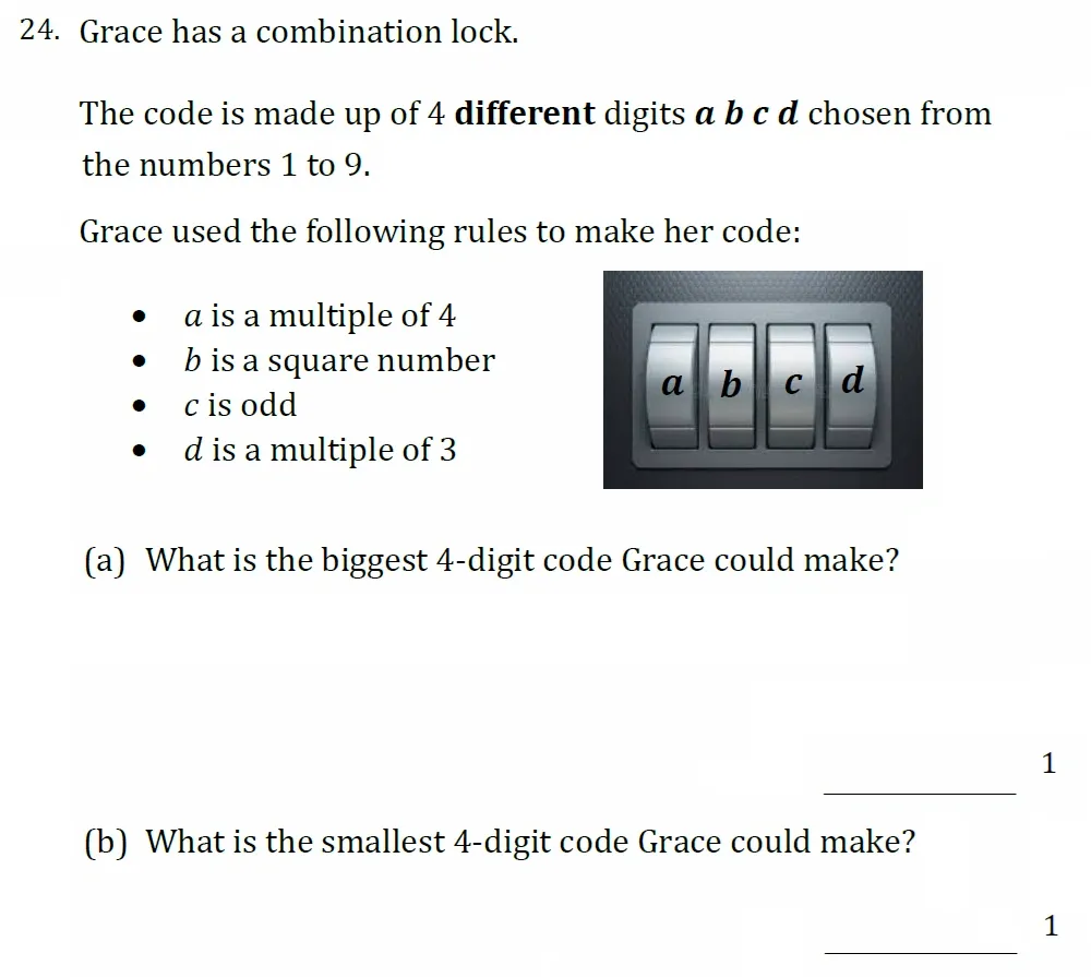 Question 24 - Withington Girls School - 11+ Maths Entrance Paper - 2022