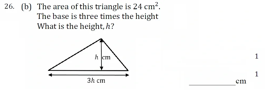 Question 26(b) - Withington Girls School - 11+ Maths Entrance Paper - 2022