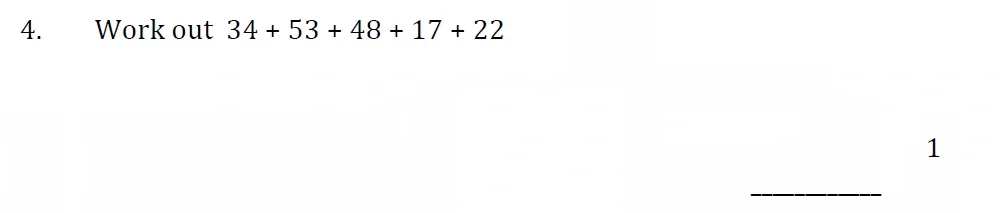 Question 04 - Withington Girls School - 11+ Maths Entrance Paper - 2024