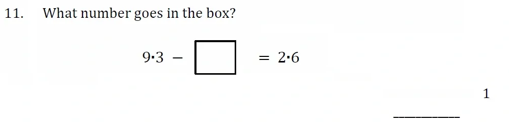 Question 11 - Withington Girls School - 11+ Maths Entrance Paper - 2024