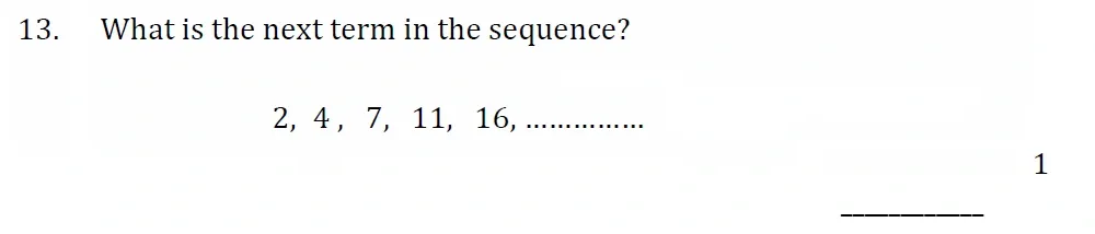 Question 13 - Withington Girls School - 11+ Maths Entrance Paper - 2024