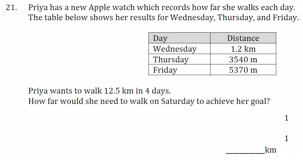 Question 21 - Withington Girls School - 11+ Maths Entrance Paper - 2024
