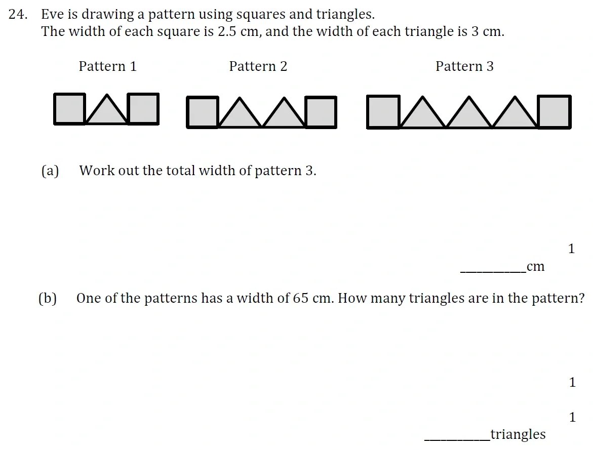 Question 24 - Withington Girls School - 11+ Maths Entrance Paper - 2024