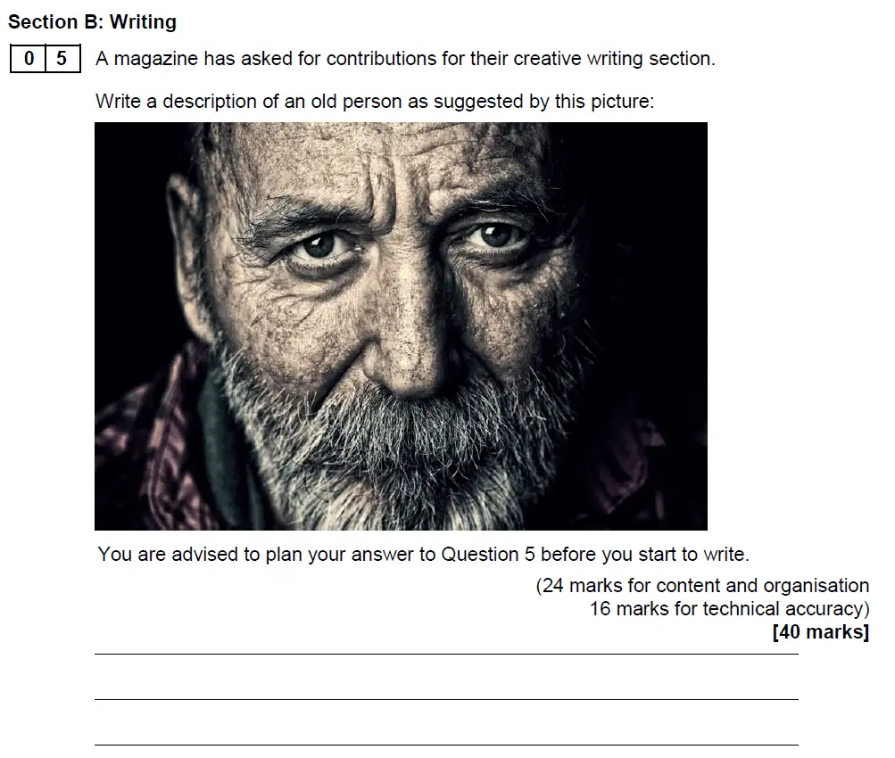 Writing task 01 - GCSE AQA English Language Past Paper 1 - June 2018