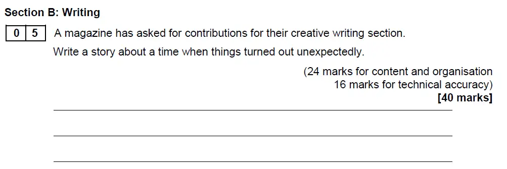 Writing task 02 - GCSE AQA English Language Past Paper 1 - June 2018