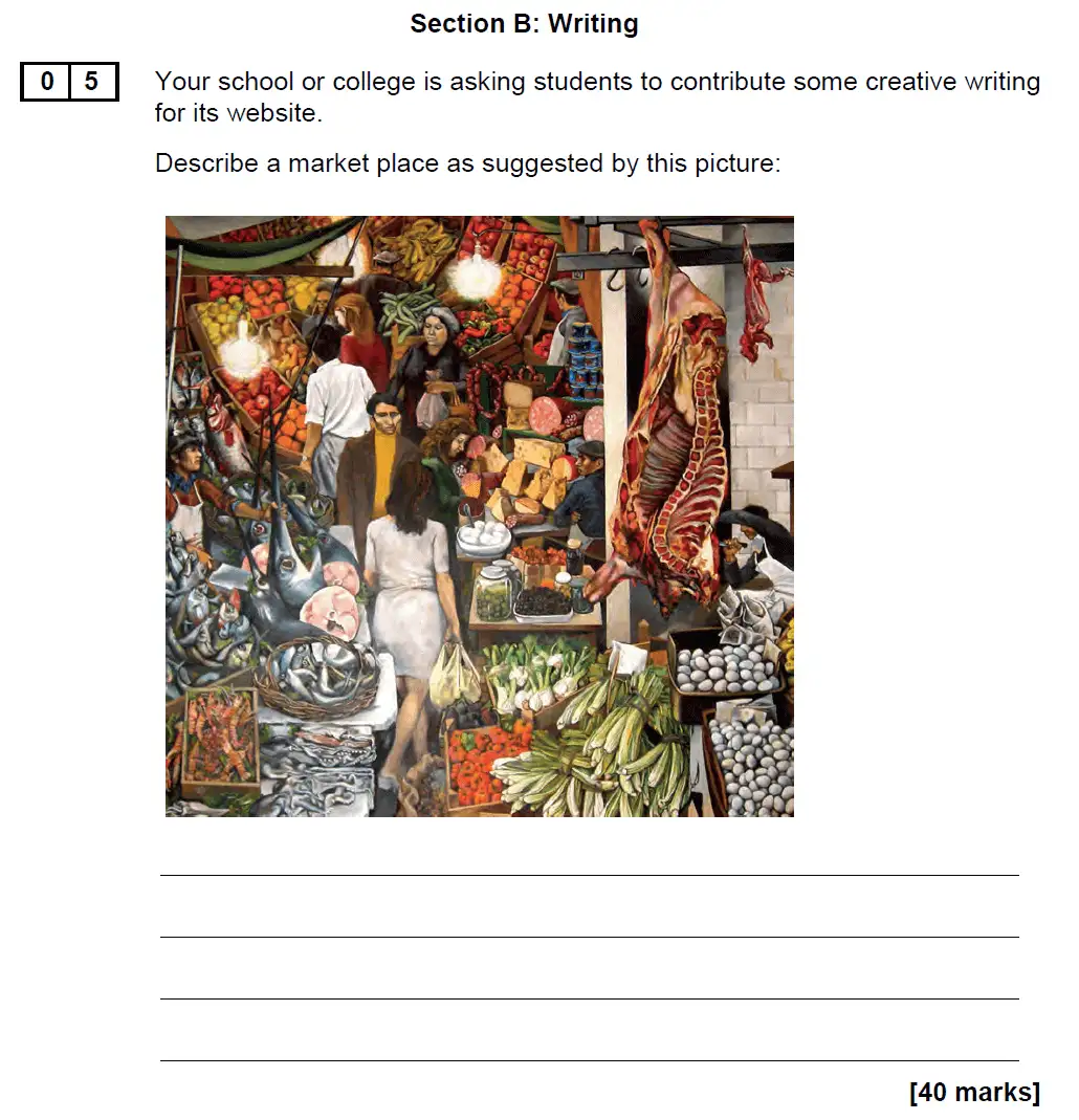 Writing task 01 - GCSE AQA English Language Past Paper 1 - June 2019