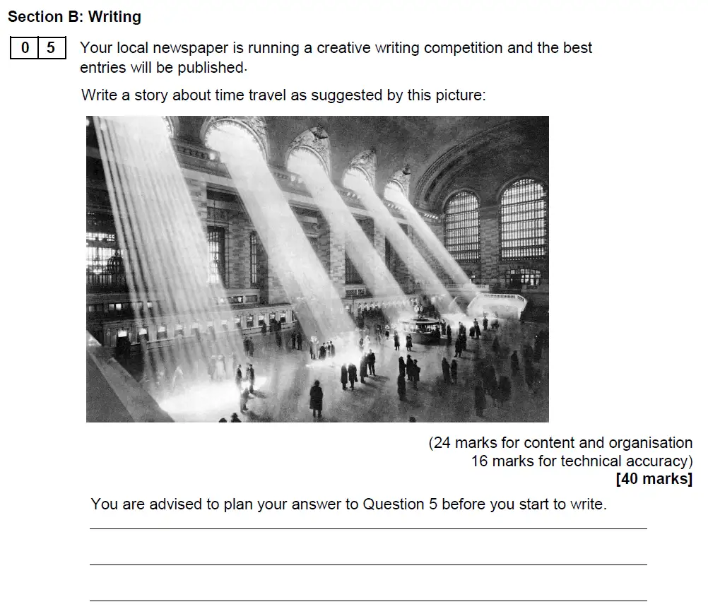 Writing task 01 - GCSE AQA English Language Past Paper 1 - November 2018