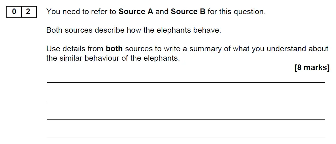 Question 02 - GCSE AQA English Language Past Paper 2 - November 2019