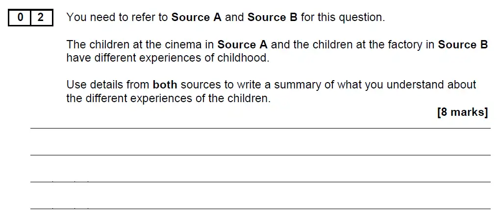 Question 02 - GCSE AQA English Language Past Paper 2 - November 2021