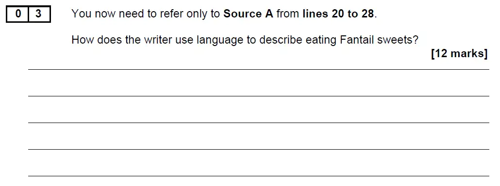 Question 03 - GCSE AQA English Language Past Paper 2 - November 2021
