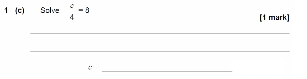 Question 01(c) - GCSE AQA Foundation Maths Past Paper 3 (Calculator) - June 2023