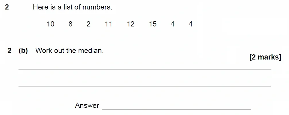 Question 02(b) - GCSE AQA Foundation Maths Past Paper 3 (Calculator) - June 2023
