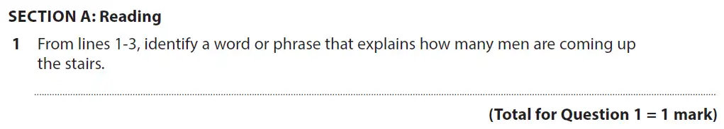 Question 01 - GCSE Edexcel English Language Past Paper 1 - June 2018