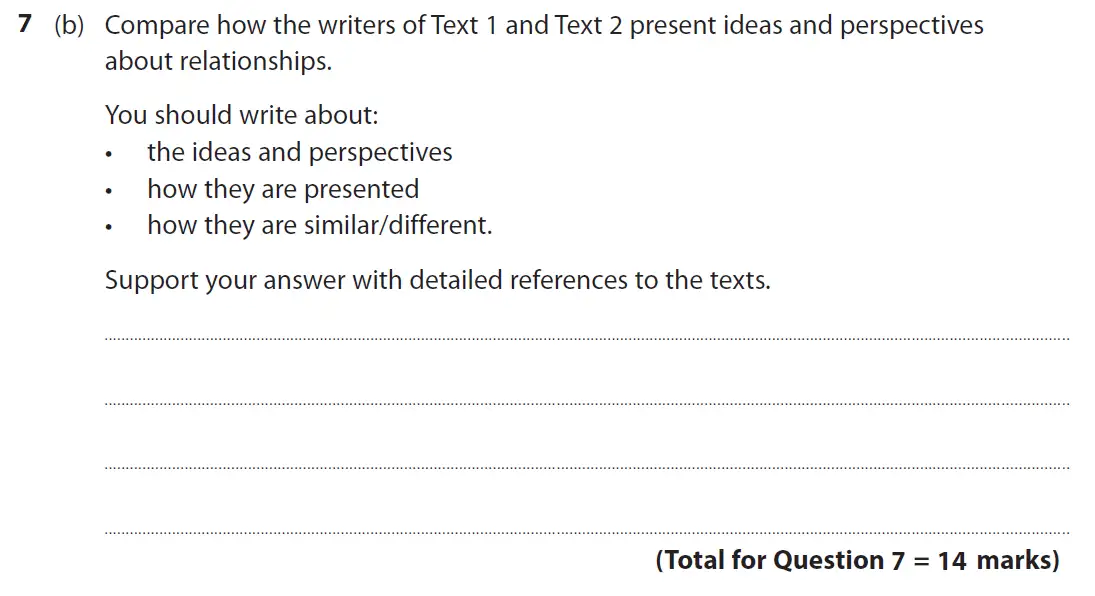 Question 08 - GCSE Edexcel English Language Past Paper 2 - November 2018