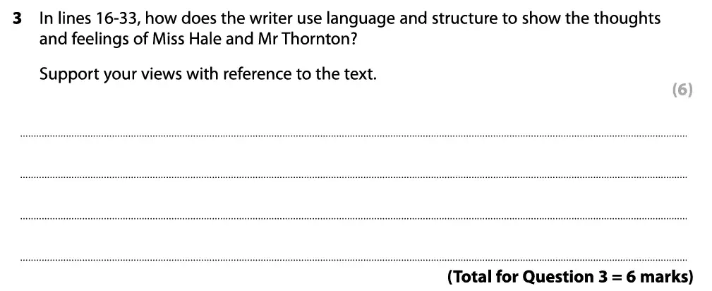 Question 03 - GCSE Edexcel English Language Past Paper 1 - November 2019