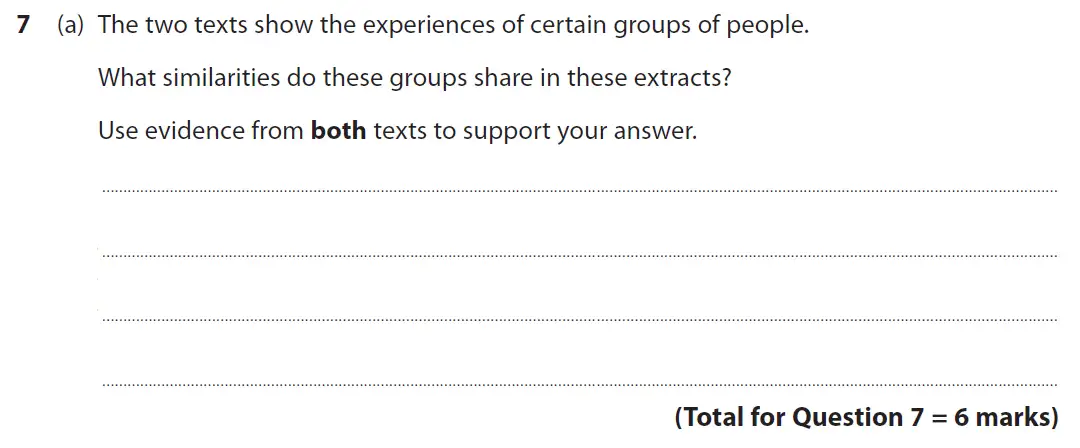 Question 07 - GCSE Edexcel English Language Past Paper 2 - November 2019