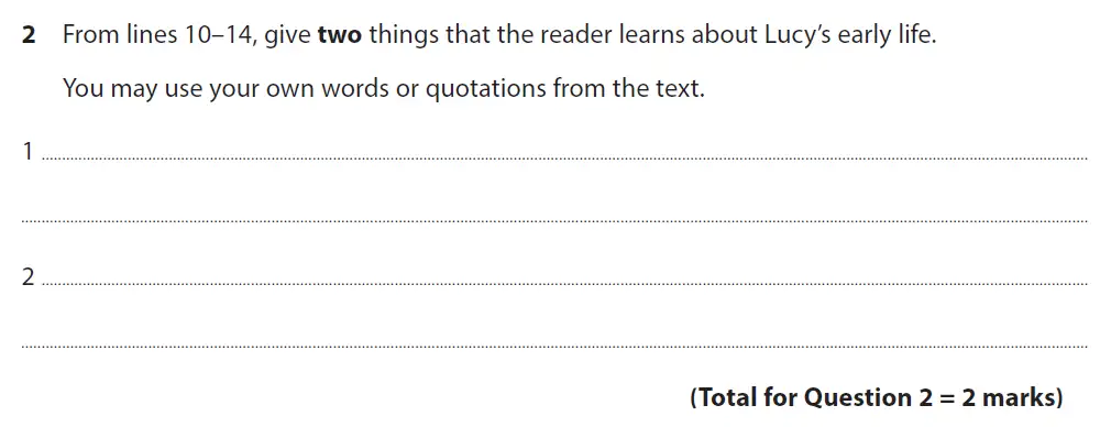 Question 02 - GCSE Edexcel English Language Past Paper 1 - November 2021