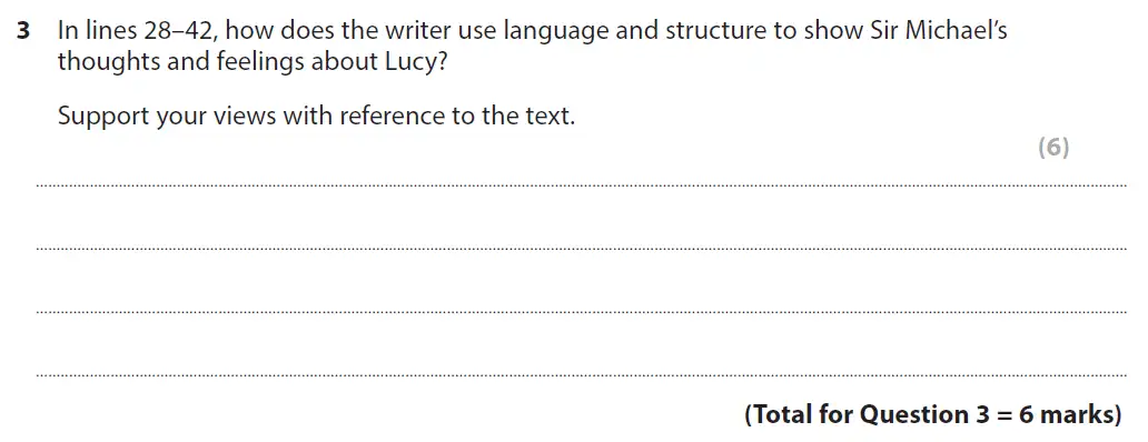 Question 03 - GCSE Edexcel English Language Past Paper 1 - November 2021